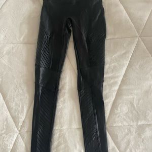 SPANX Faux Leather Moto Leggings